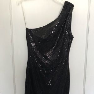 Sequin Black One-shoulder Dress | NYE 🌑✨